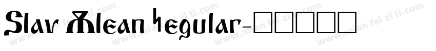 Slav Clean Regular字体转换
